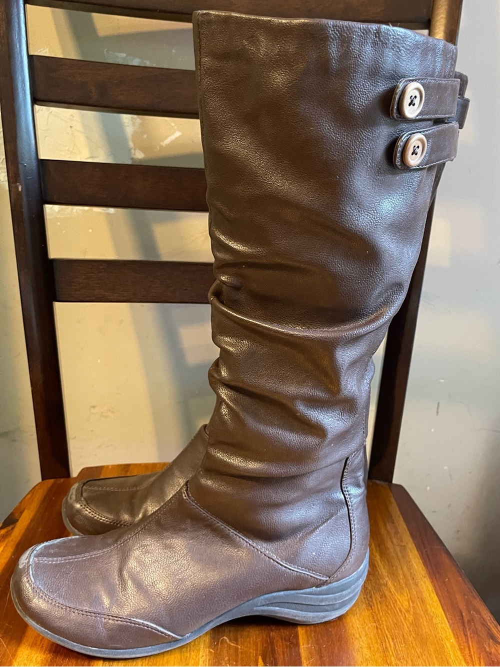 Hush Puppies Brown Slouchy Tall Comfort Boots Size 9